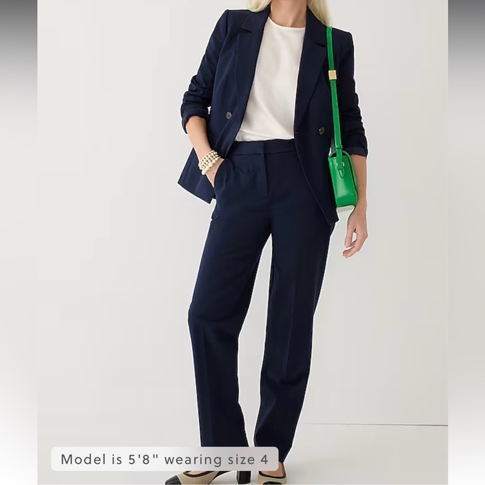 J. Crew Navy Kate Straight Leg Pants (TALL)